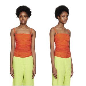 Simon Miller | Daso Tank Top in Poppy, Mesh, Square Neck Sz. L